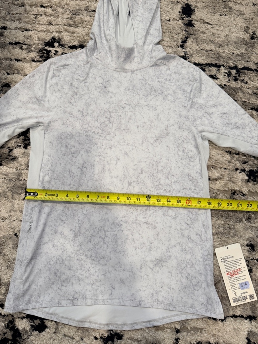 lululemon athletica light gray marbled hooded pullover - Picture 8 of 9